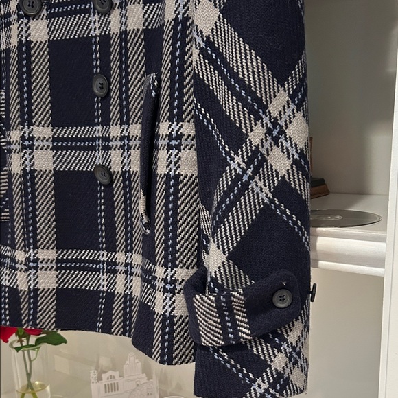 Talbots Navy and White Plaid Jacket - Picture 7 of 13